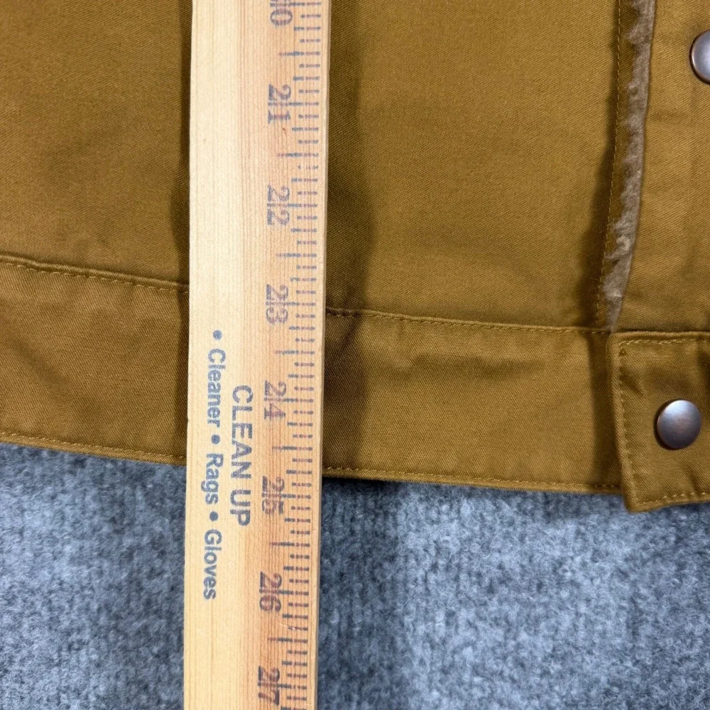 Uniqlo Men U Sherpa Lined Trucker Jacket XS Brown Canvas Workwear EUC